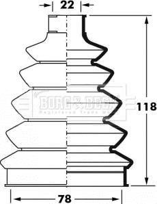 Borg & Beck BCB6060 - Putekļusargs, Piedziņas vārpsta ps1.lv