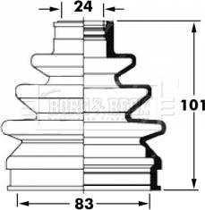 Borg & Beck BCB6027 - Putekļusargs, Piedziņas vārpsta ps1.lv