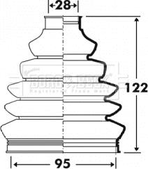 Borg & Beck BCB6103 - Putekļusargs, Piedziņas vārpsta ps1.lv