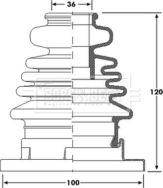 Borg & Beck BCB6186 - Putekļusargs, Piedziņas vārpsta ps1.lv