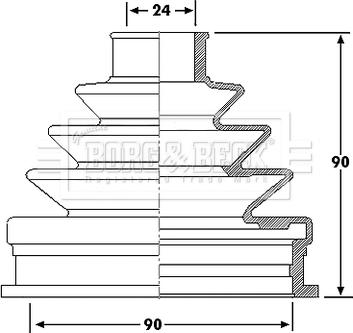 Borg & Beck BCB6188 - Putekļusargs, Piedziņas vārpsta ps1.lv