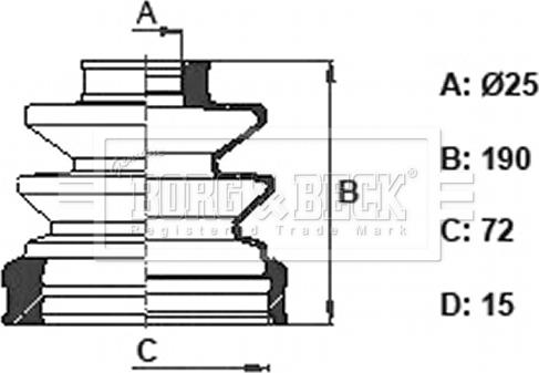 Borg & Beck BCB6348 - Putekļusargs, Piedziņas vārpsta ps1.lv