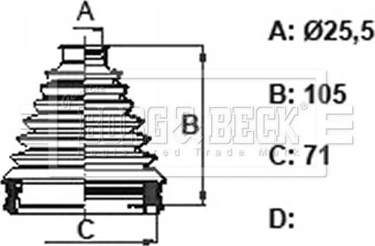 Borg & Beck BCB6318 - Putekļusargs, Piedziņas vārpsta ps1.lv