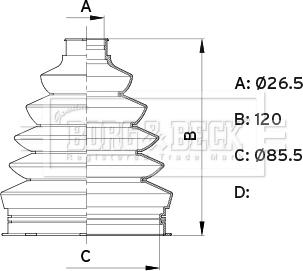 Borg & Beck BCB6339 - Putekļusargs, Piedziņas vārpsta ps1.lv