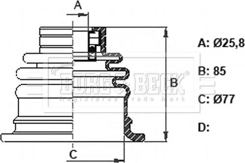 Borg & Beck BCB6327 - Putekļusargs, Piedziņas vārpsta ps1.lv