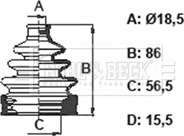 Borg & Beck BCB6372 - Putekļusargs, Piedziņas vārpsta ps1.lv