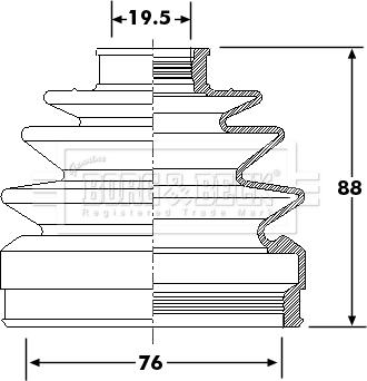 Borg & Beck BCB6294 - Putekļusargs, Piedziņas vārpsta ps1.lv