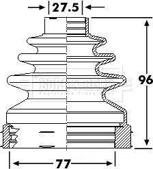 Borg & Beck BCB6244 - Putekļusargs, Piedziņas vārpsta ps1.lv