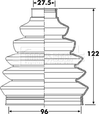 Borg & Beck BCB6248 - Putekļusargs, Piedziņas vārpsta ps1.lv