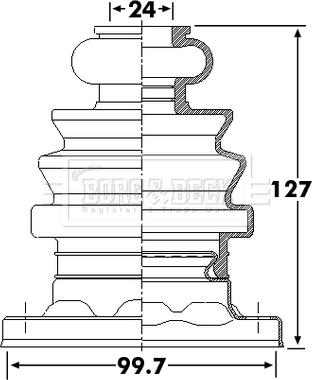 Borg & Beck BCB6258 - Putekļusargs, Piedziņas vārpsta ps1.lv