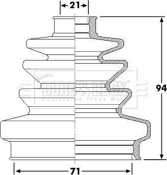 Borg & Beck BCB6257 - Putekļusargs, Piedziņas vārpsta ps1.lv