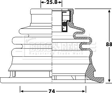 Borg & Beck BCB6209 - Putekļusargs, Piedziņas vārpsta ps1.lv