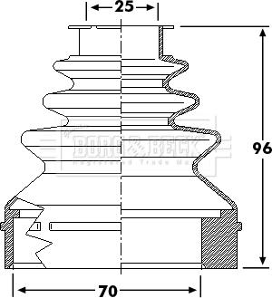 Borg & Beck BCB6237 - Putekļusargs, Piedziņas vārpsta ps1.lv