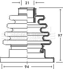 Borg & Beck BCB2674 - Putekļusargs, Piedziņas vārpsta ps1.lv