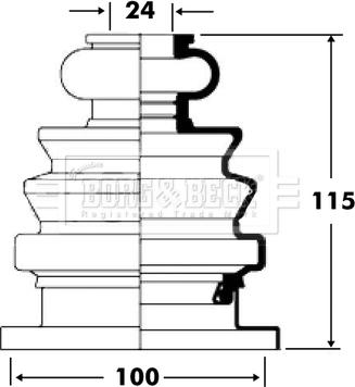 Borg & Beck BCB2677 - Putekļusargs, Piedziņas vārpsta ps1.lv