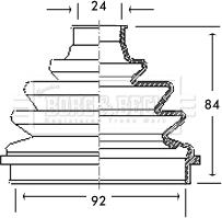 Borg & Beck BCB2138 - Putekļusargs, Piedziņas vārpsta ps1.lv