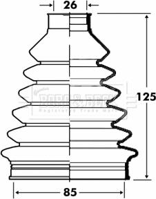 Borg & Beck BCB2843 - Putekļusargs, Piedziņas vārpsta ps1.lv