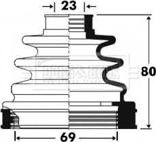 Borg & Beck BCB2854 - Putekļusargs, Piedziņas vārpsta ps1.lv