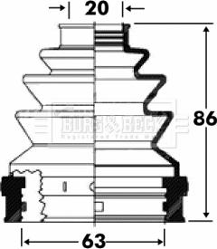 Borg & Beck BCB2817 - Putekļusargs, Piedziņas vārpsta ps1.lv