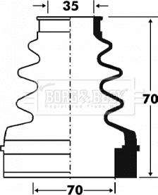 Borg & Beck BCB2880 - Putekļusargs, Piedziņas vārpsta ps1.lv