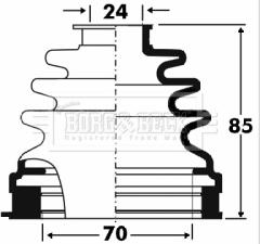 Borg & Beck BCB2881 - Putekļusargs, Piedziņas vārpsta ps1.lv