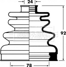 Borg & Beck BCB2829 - Putekļusargs, Piedziņas vārpsta ps1.lv