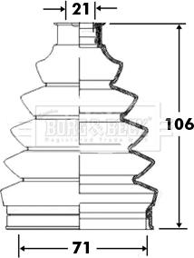 Borg & Beck BCB2365 - Putekļusargs, Piedziņas vārpsta ps1.lv