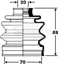 Borg & Beck BCB2368 - Putekļusargs, Piedziņas vārpsta ps1.lv