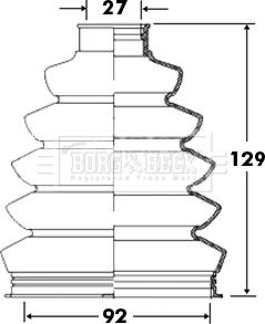 Borg & Beck BCB2371 - Putekļusargs, Piedziņas vārpsta ps1.lv