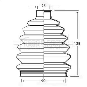 Borg & Beck BCB2281 - Putekļusargs, Piedziņas vārpsta ps1.lv