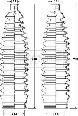 Borg & Beck BSG3414 - Putekļusargu komplekts, Stūres iekārta ps1.lv