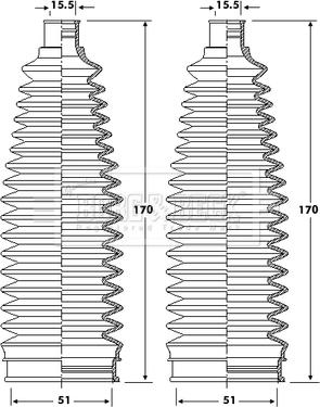 Borg & Beck BSG3418 - Putekļusargu komplekts, Stūres iekārta ps1.lv