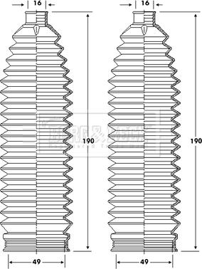 Borg & Beck BSG3421 - Putekļusargu komplekts, Stūres iekārta ps1.lv