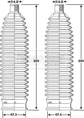 Borg & Beck BSG3428 - Putekļusargu komplekts, Stūres iekārta ps1.lv