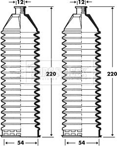 Borg & Beck BSG3340 - Putekļusargu komplekts, Stūres iekārta ps1.lv