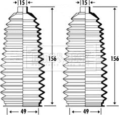 Borg & Beck BSG3334 - Putekļusargu komplekts, Stūres iekārta ps1.lv