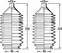 Borg & Beck BSG3332 - Putekļusargu komplekts, Stūres iekārta ps1.lv