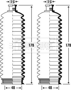 Borg & Beck BSG3325 - Putekļusargu komplekts, Stūres iekārta ps1.lv