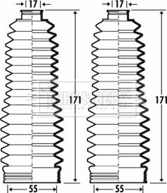 Borg & Beck BSG3371 - Putekļusargu komplekts, Stūres iekārta ps1.lv