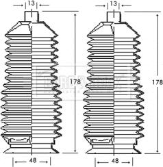 Borg & Beck BSG3241 - Putekļusargu komplekts, Stūres iekārta ps1.lv