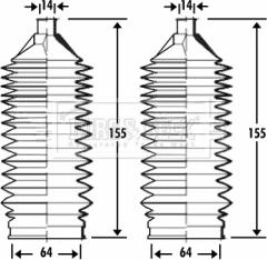 Borg & Beck BSG3284 - Putekļusargu komplekts, Stūres iekārta ps1.lv