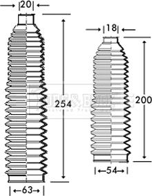Borg & Beck BSG3220 - Putekļusargu komplekts, Stūres iekārta ps1.lv