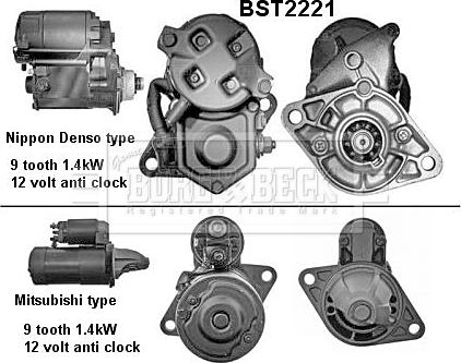 Borg & Beck BST2221 - Starteris ps1.lv