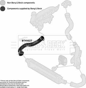 Borg & Beck BTH1627 - Pūtes sistēmas gaisa caurule ps1.lv