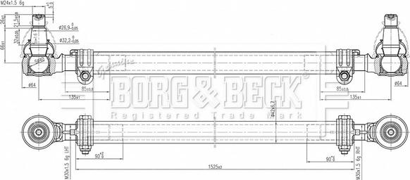 Borg & Beck BTR33267 - Stūres šķērsstiepnis ps1.lv