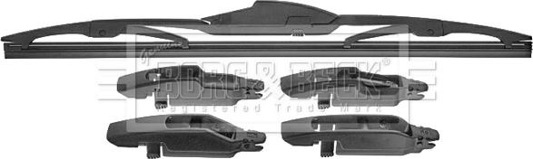 Borg & Beck BW14R.10 - Stikla tīrītāja slotiņa ps1.lv