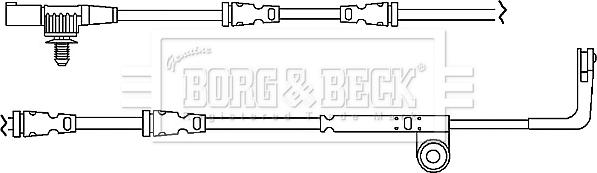 Borg & Beck BWL3041 - Indikators, Bremžu uzliku nodilums ps1.lv