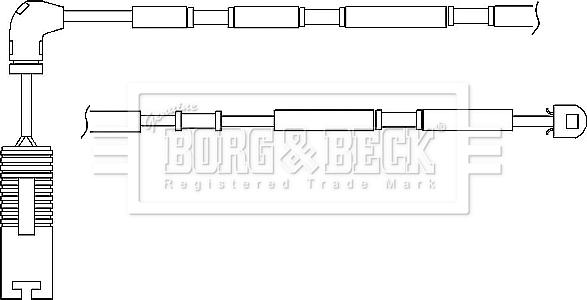 Borg & Beck BWL3043 - Indikators, Bremžu uzliku nodilums ps1.lv