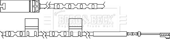 Borg & Beck BWL3053 - Indikators, Bremžu uzliku nodilums ps1.lv