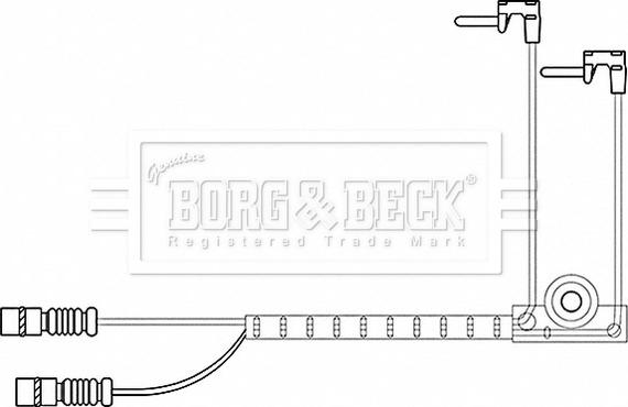 Borg & Beck BWL3197 - Indikators, Bremžu uzliku nodilums ps1.lv